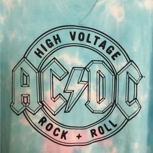 2017 ACDC High Voltage Rock & Roll Cut Out Neckline Women’s Tee